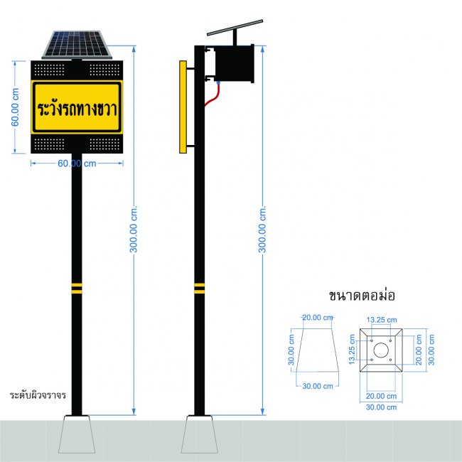 ป้ายเตือนระวังต่าง ๆ พลังงานแสงอาทิตย์ รหัสสินค้า GSC008