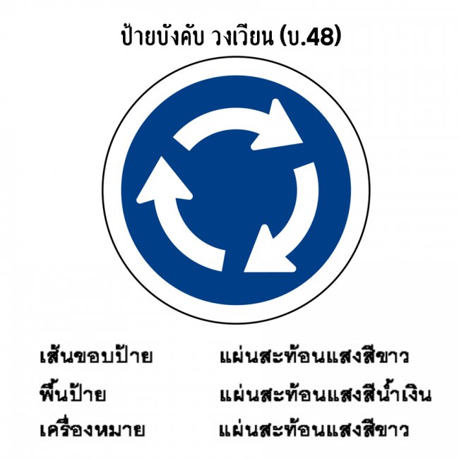 ป้ายบังคับ วงเวียน บ-48